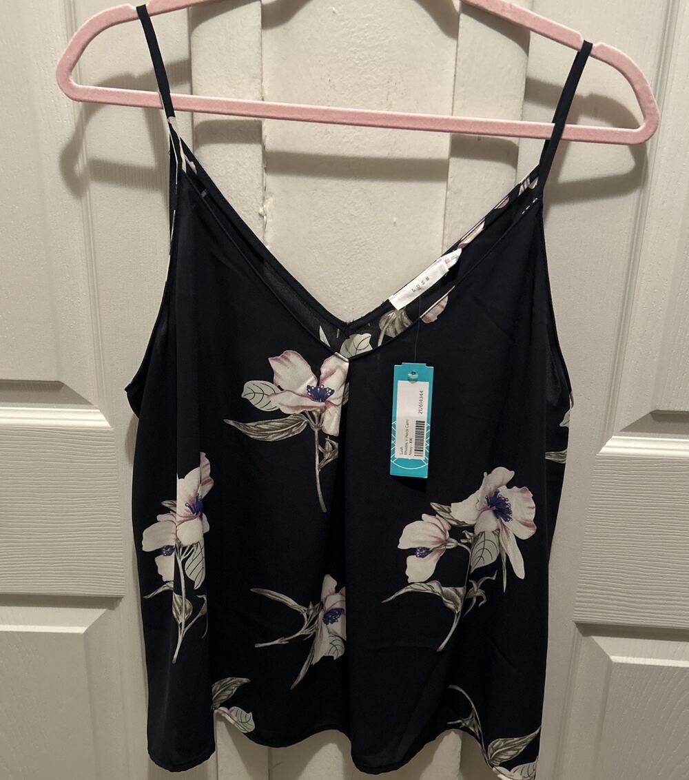 Lush Floral Rhodes V-Nexk Cami XXL Sleeveless